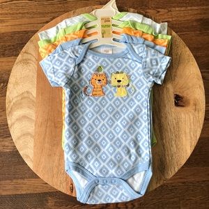 Chick Pea 5 Pack Bodysuit - Grow with Me